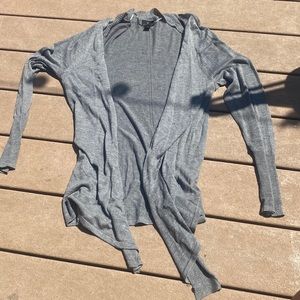 grey cardigan